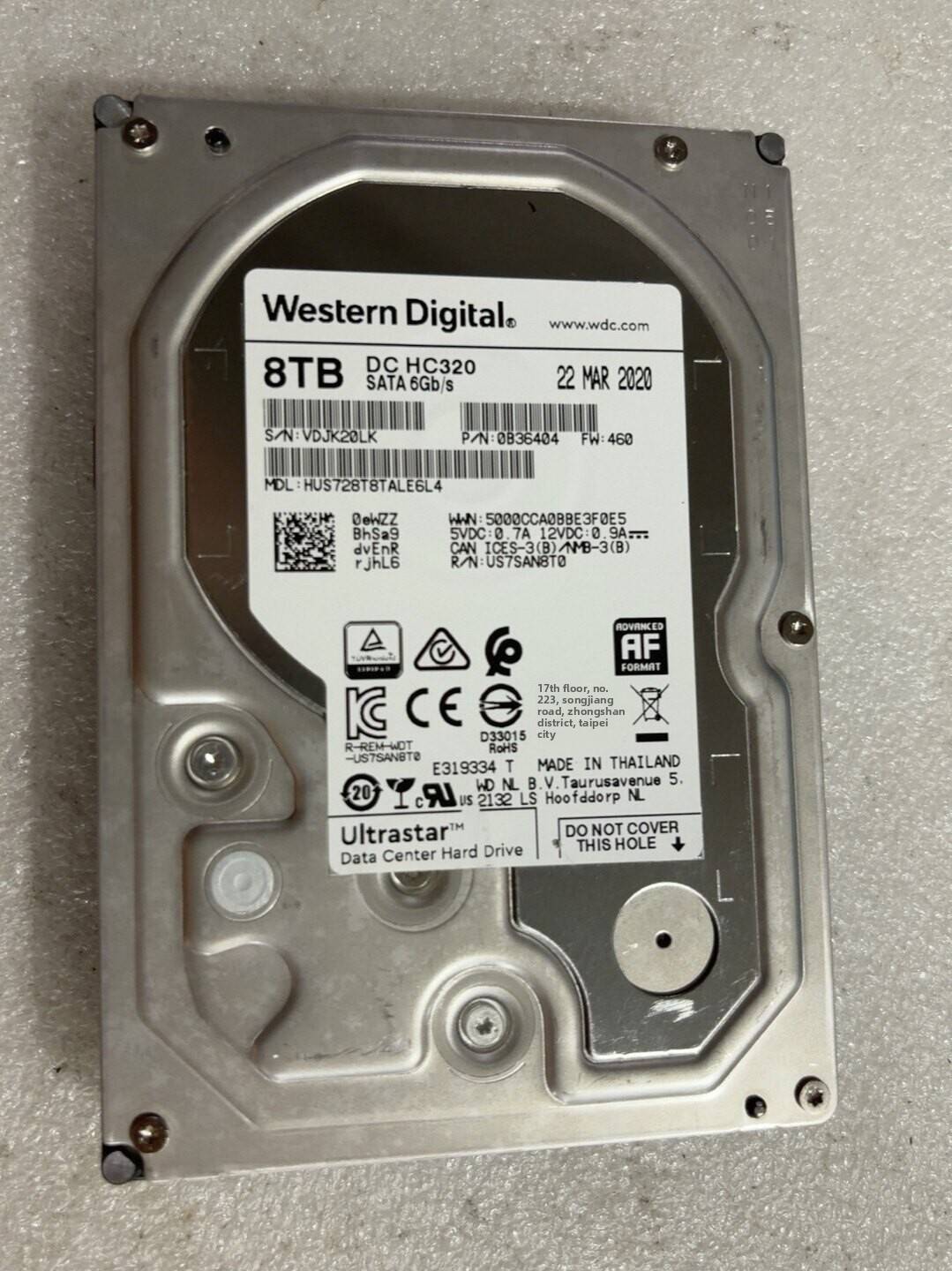8TB SATA HUS728T8TALE6L4 Enterprise-Class Server Hard Drive 3.5 Inch 7.2k