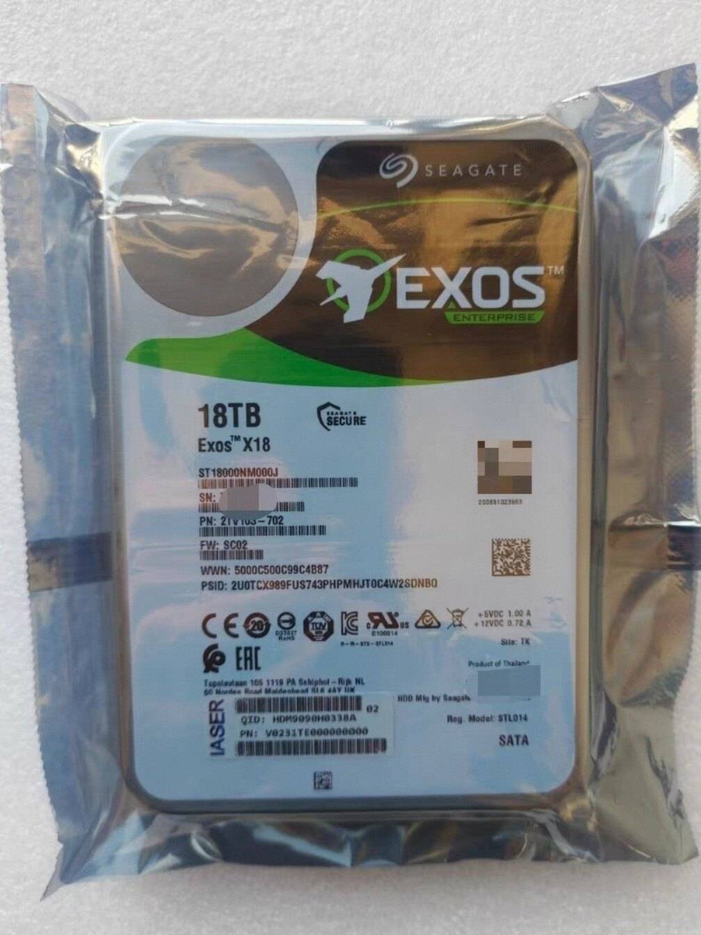 18T Enterprise-class External Hard Disk ST18000NM000J 2TB