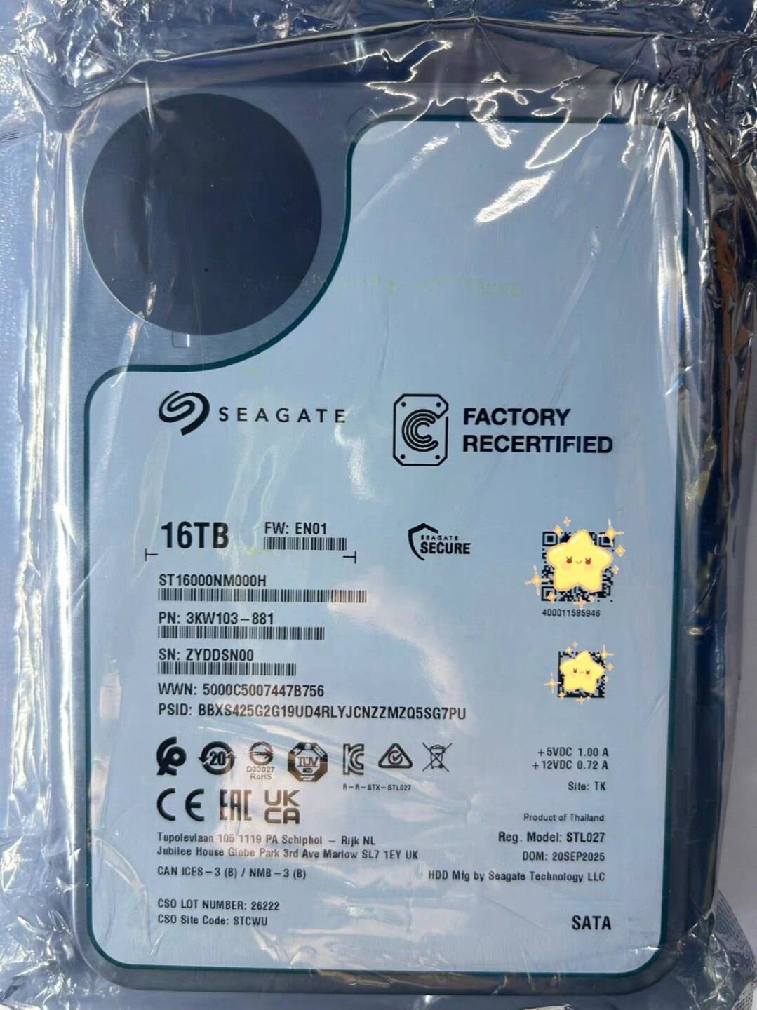 ST16000NM002H 16T Enterprise-Grade External Hard Drive White Label