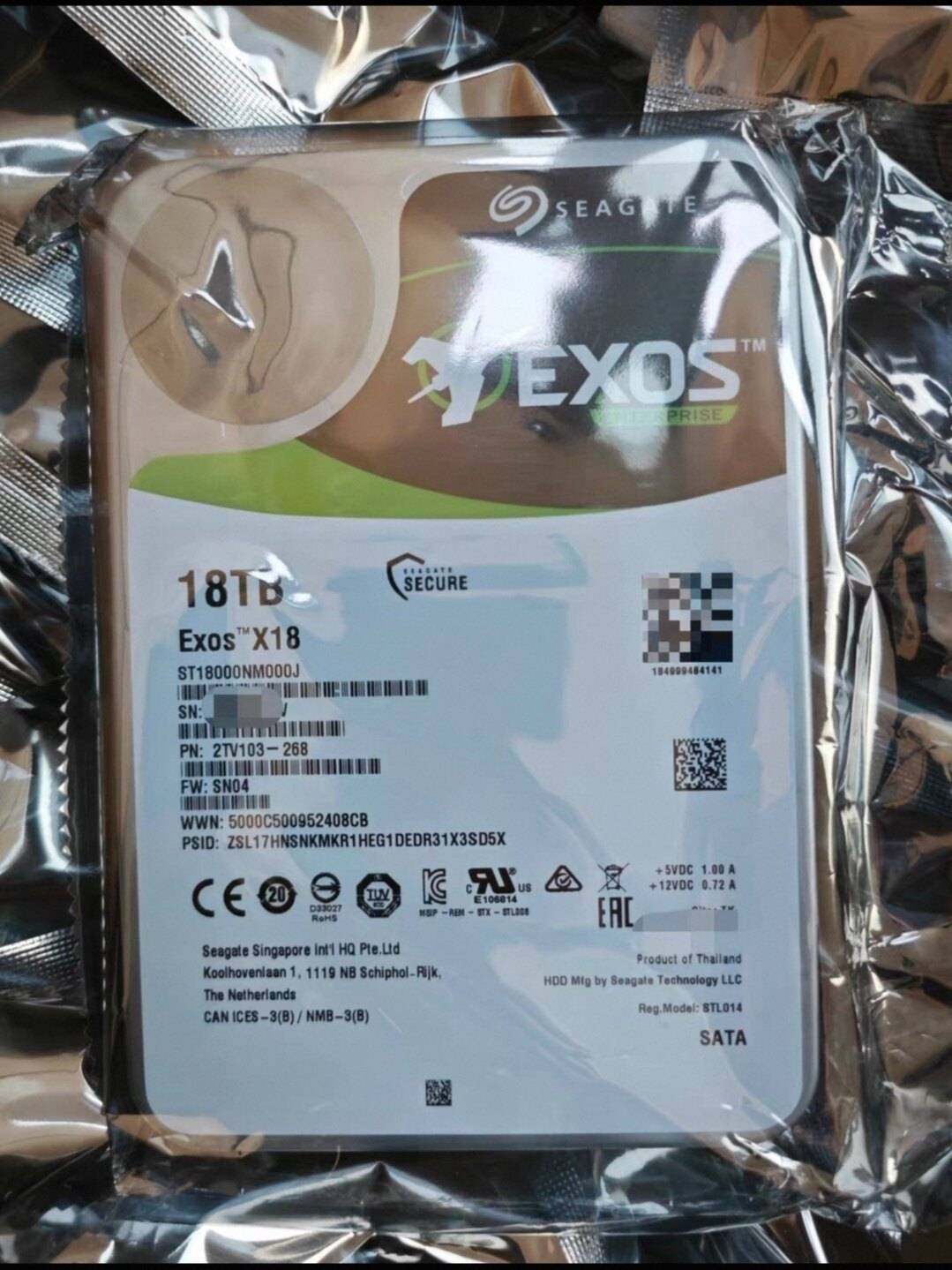 18T Enterprise-class External Hard Disk ST18000NM000J 2TB