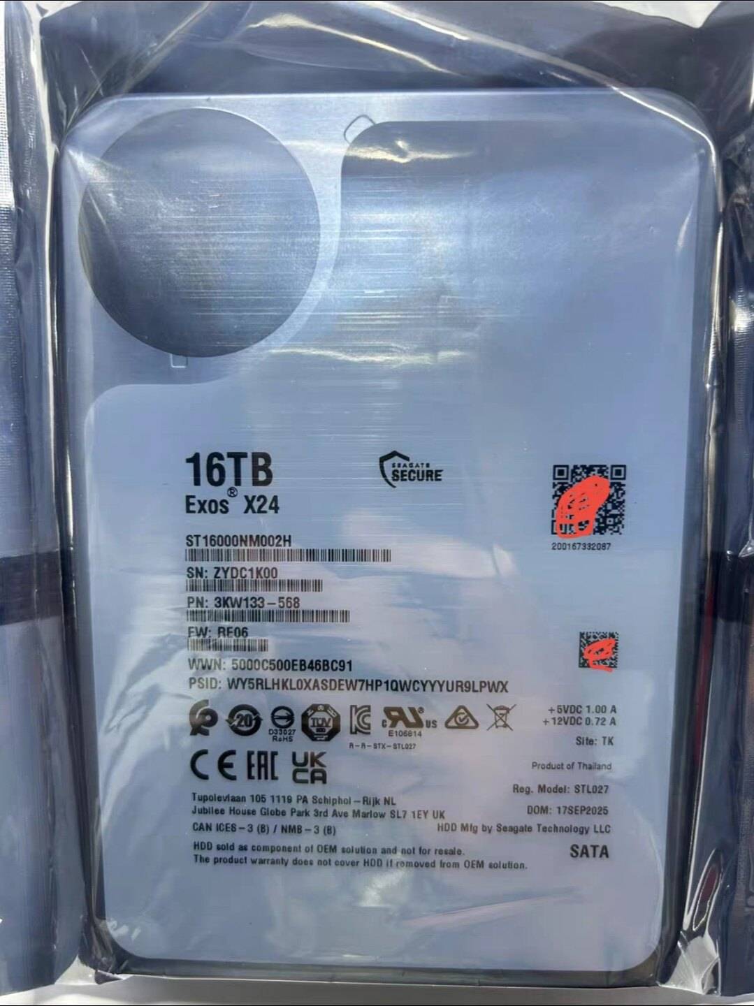 ST16000NM002H 16T Enterprise-Grade External Hard Drive White Label