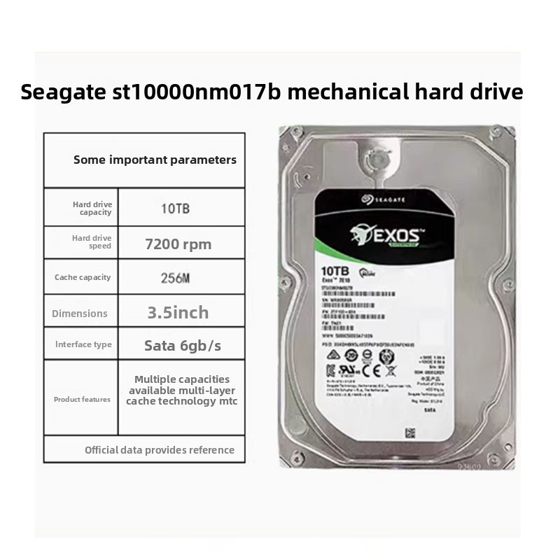 ST10000NM017B Compatible with for for Air ST10000NM017B Enterprise 3.5-inch 10TB Internal SATA Hard Drive for Server Storage