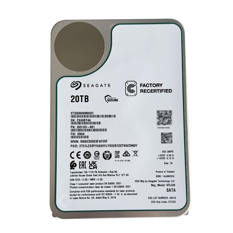 ST20000NM002C  SATA Hard Drive 20 TB