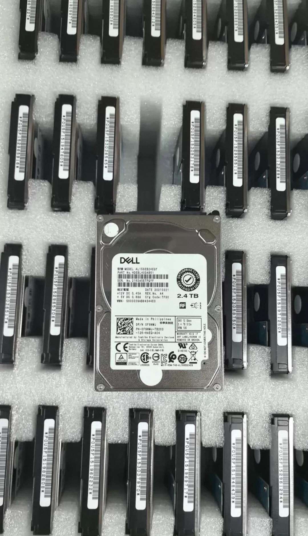 Dell AL15SEB24EQY 0F9NWJ 2.4TB 2.5-inch 10K 12Gb SAS Server Hard Drive