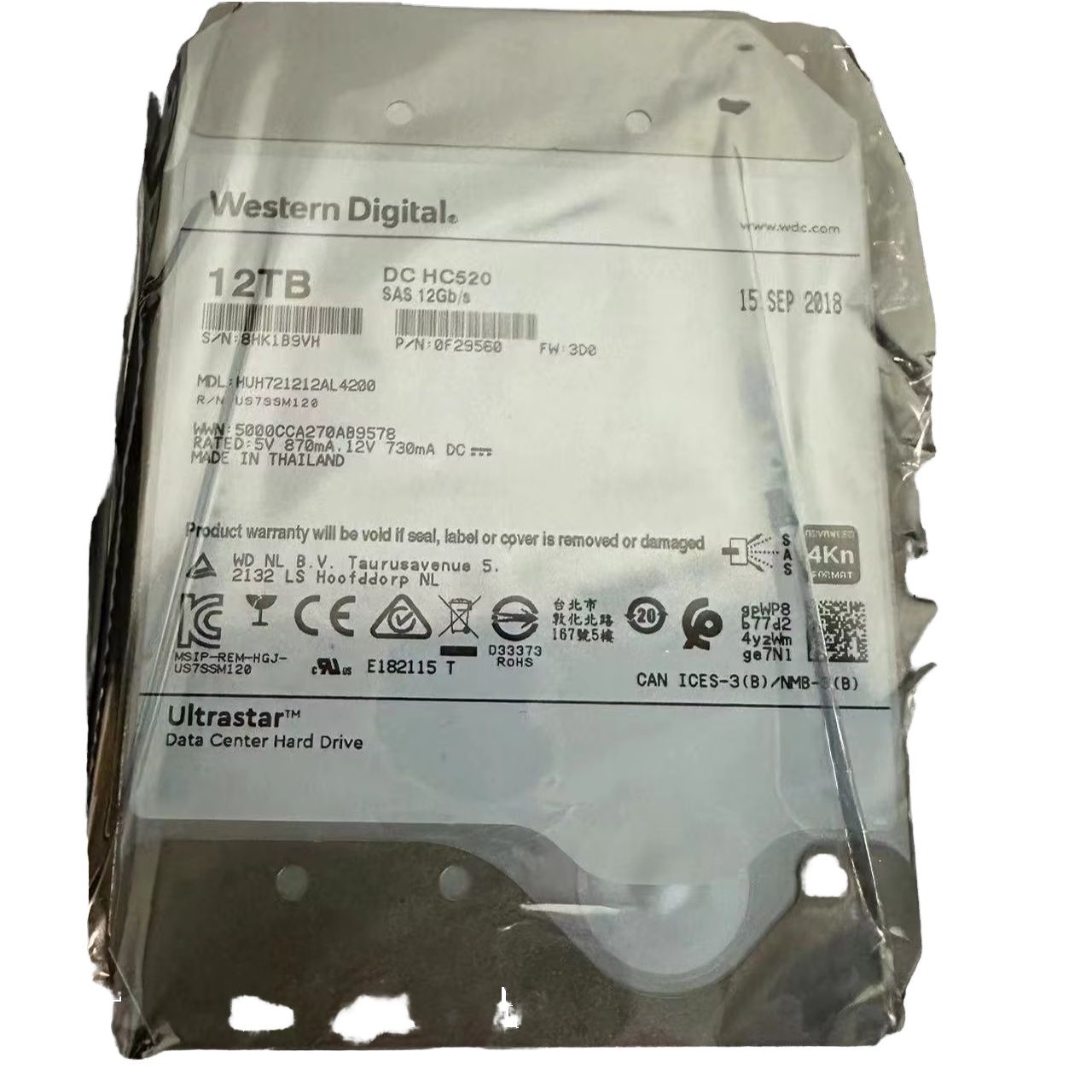 WD HUH721212AL4200 12TB Data Center Hard Drive