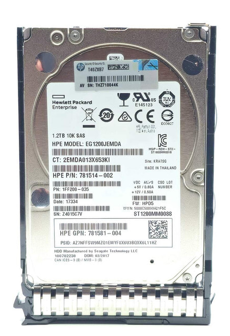 HPE 1.2TB 10K SAS 12Gb/s 2.5
